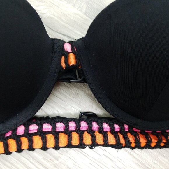 32B Victoria's Secret Hottie Halter Swimsuit neon - Picture 4 of 13